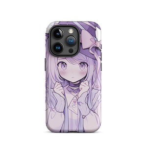Purple Magician Anime Girl Blush iPhone 15 Pro Tough Case