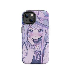 Purplish Anime Girl Witch Blush iPhone 14 Tough Case