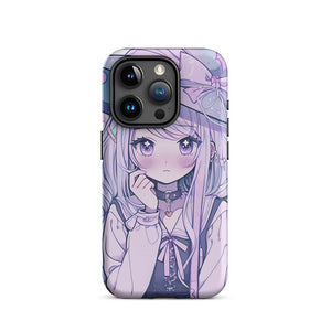 Purplish Anime Girl Witch Blush iPhone 15 Pro Tough Case
