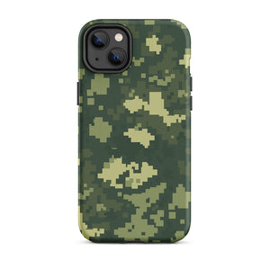 Retro Pixelated Camouflage Veteran Armor iPhone 14 Plus Tough Case