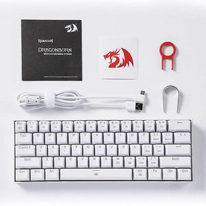 RGB Backlight Modern White Mechanical Keyboard Slim USB Packaging
