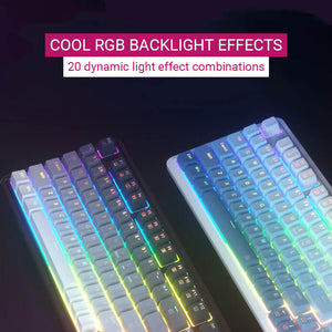 RGB Backlight Slim Gradient Color Mechanical Keyboard USB Gasket Structure