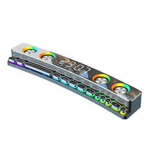 RGB Bluetooth 5.0 Neon Mechanical Soundbar Hifi Sound Clock