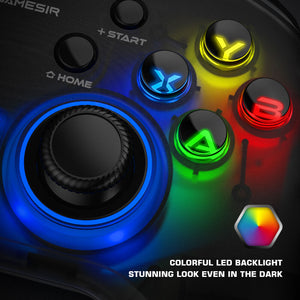 RGB Lighting Effects 2.4GHz Wireless Mobile Controller Vibration Tri-Mode Macro