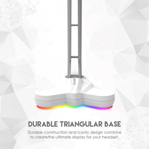 RGB Lighting Spaceship Headset Stand Non-Slip Base Triangular