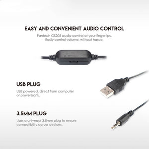 RGB Mini 2.0 Speakers USB Port 3.5mm Jack Plug In-Line Volume Control