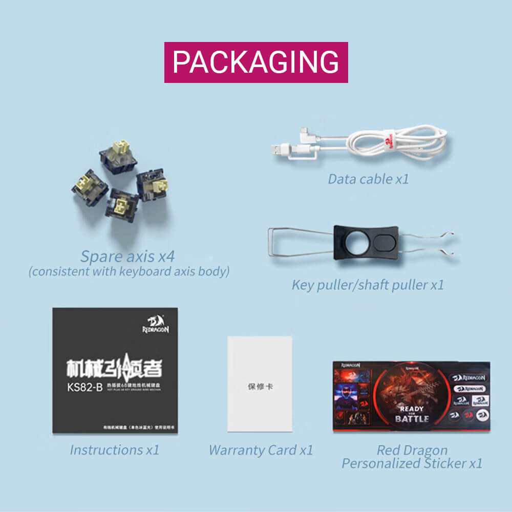 RGB Slim Gradient Color Mechanical Keyboard USB Gasket Structure Packaging