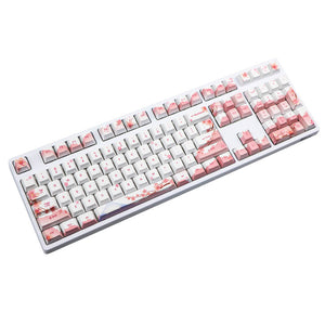 Sakura Flower Season PBT Keycaps Personalized Keyboard Keys Mechanical Keyboard Compatible