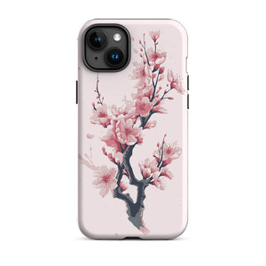 Seasonal Cherry Blossom Flower Branch iPhone 15 Plus Tough Case