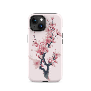 Seasonal Cherry Blossom Flower Branch iPhone 15 Tough Case