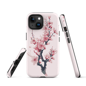 Seasonal Cherry Blossom Flower Branch iPhone 15 Tough Case Picture