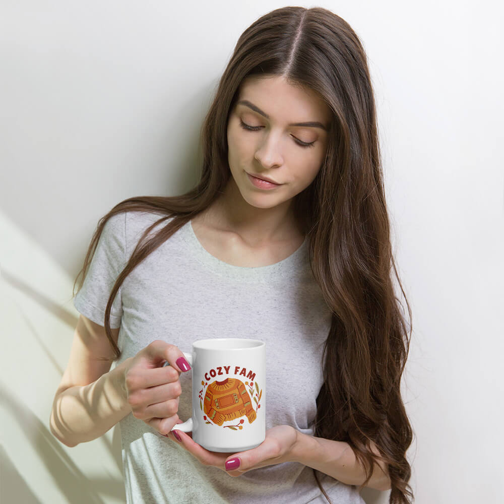 Seasonal Cozy Gamer Fam Portable Console Sweater Mug 11oz Woman Picture