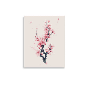 Seasonal Pinky Sakura Flower Branch Metal Poster 11x14"