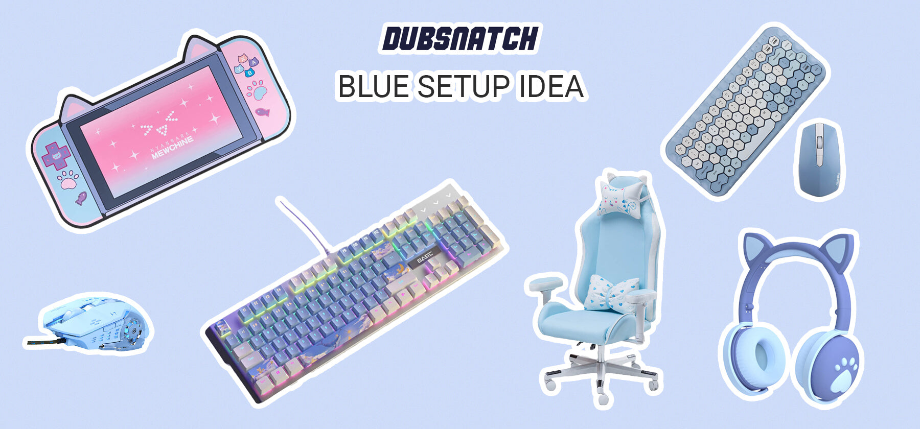 Shoppable blue setup idea