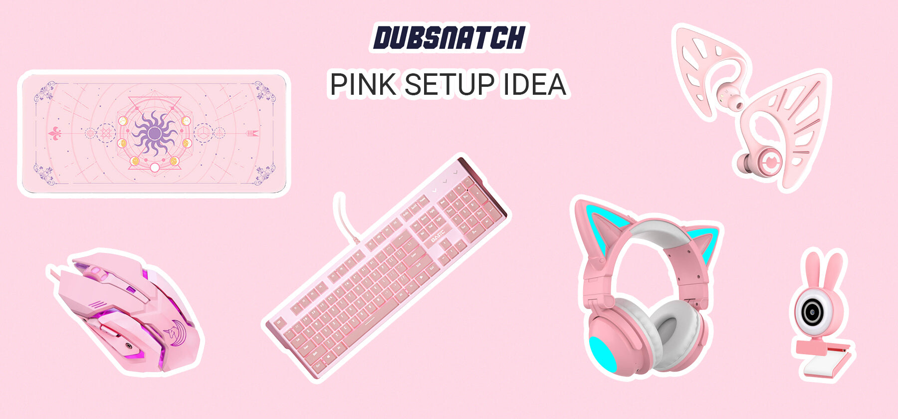 Shoppable pink setup ideas
