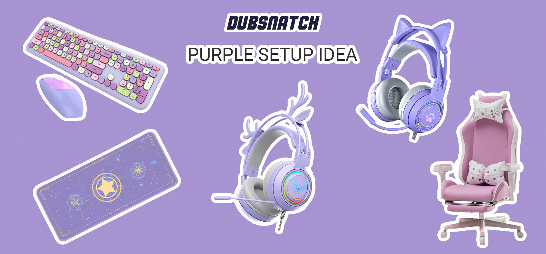 Shoppable purple setup idea