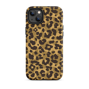 Sneaky Ground Camo Leopard Motif iPhone 14 Plus Rugged Case