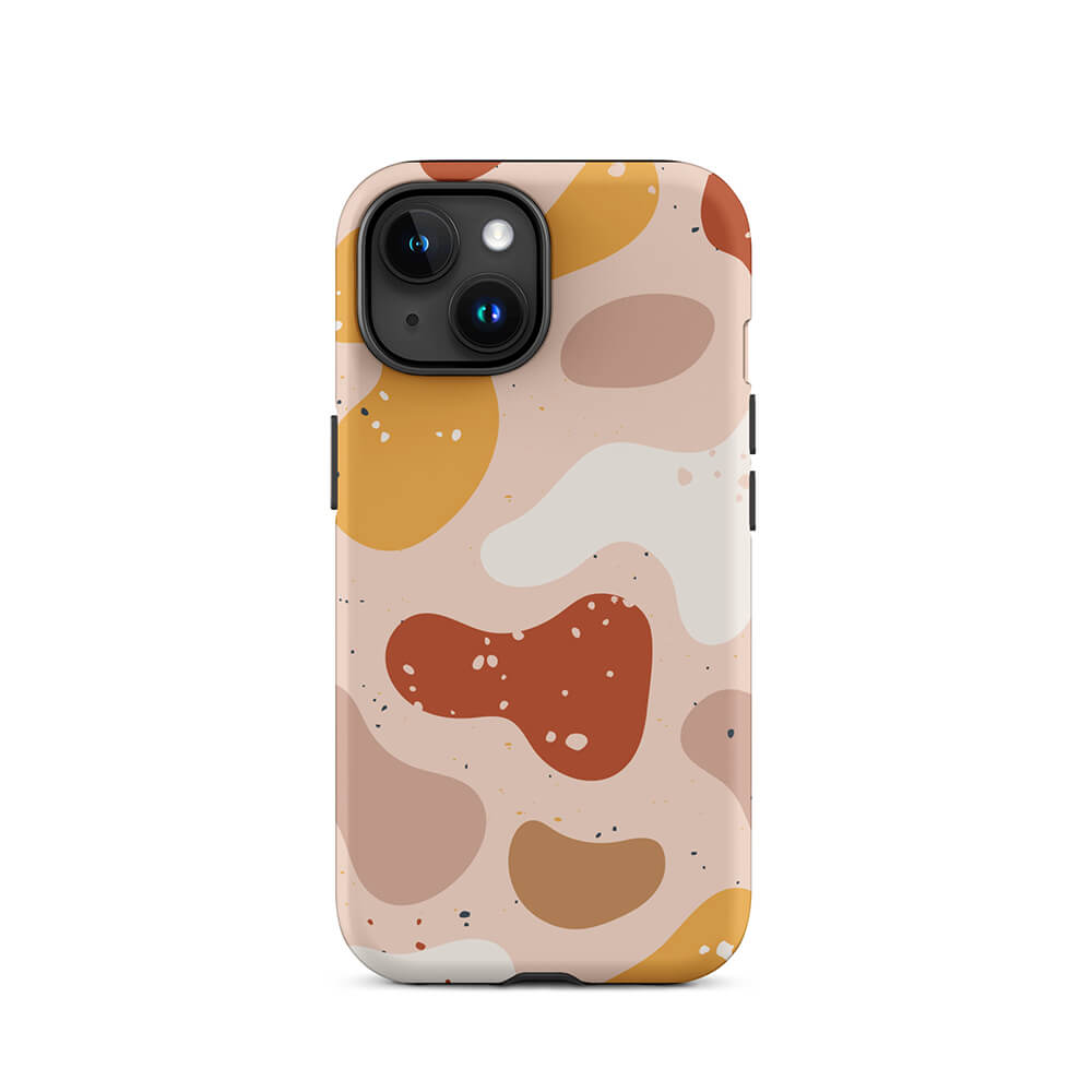 Soft Color Modern Abstract Shapes iPhone 15 Robust Case