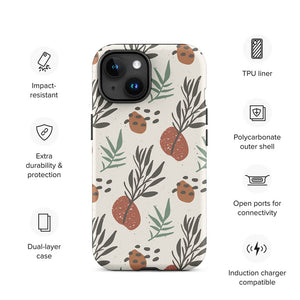 Soft Cozy Green Plant Leaf Seed iPhone 15 Case Features