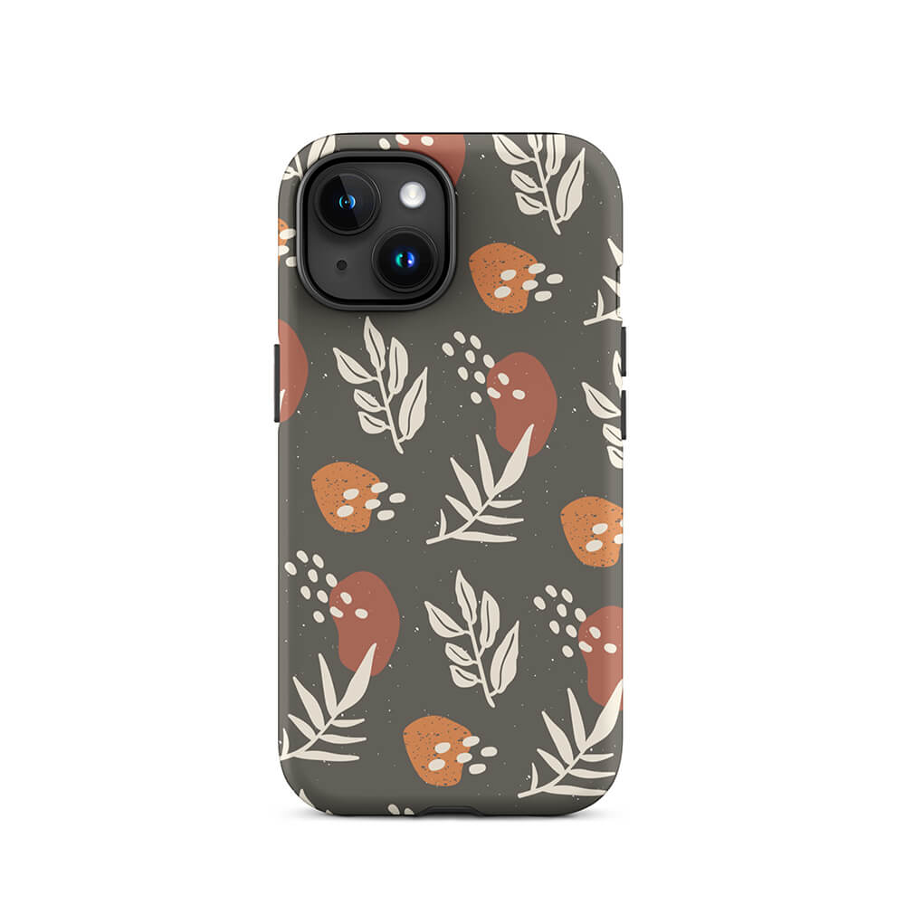 Soft Grayish Green Plant Leaf Seed iPhone 15 Case