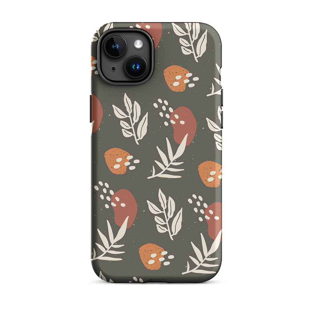Soft Grayish Green Plant Leaf Seed iPhone 15 Plus Case