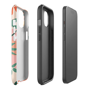 Soft Modern Flat Flower Petal iPhone 15 Tough Case Double Layer