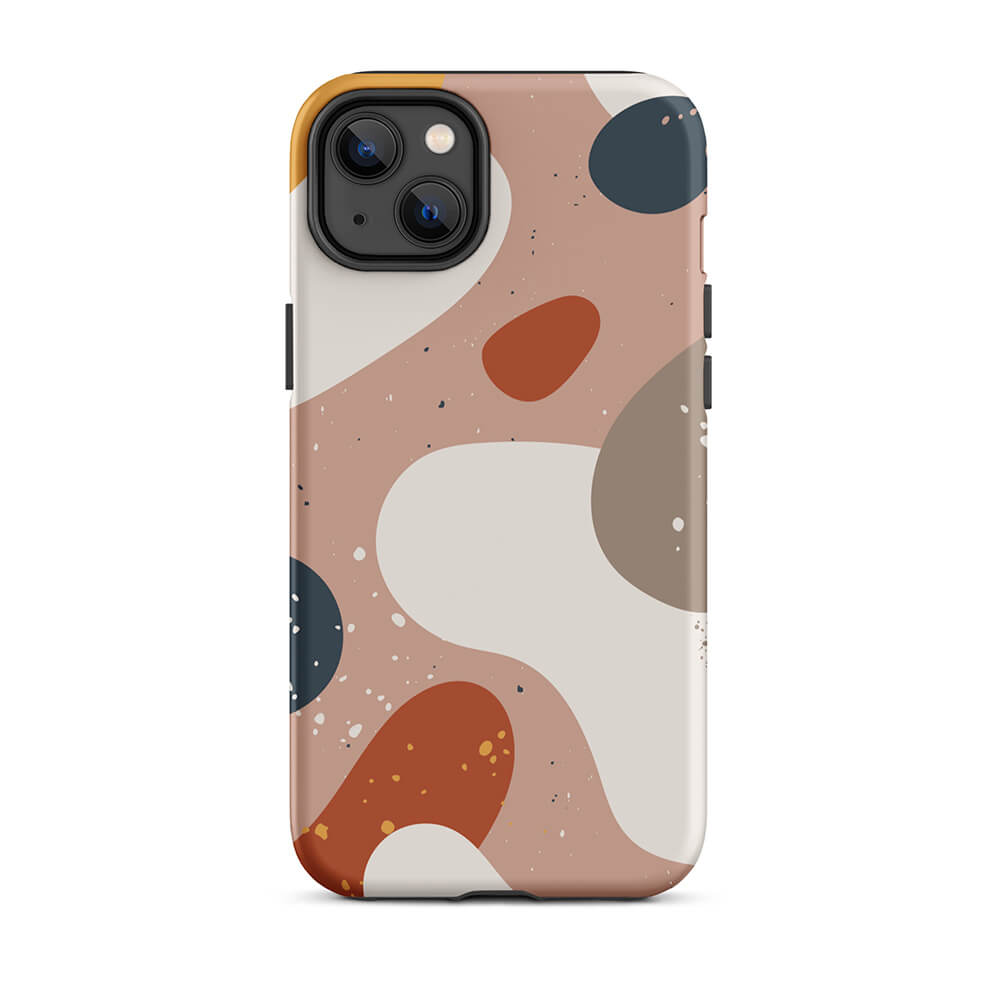 Soft Modern Irregular Abstract Shapes iPhone 14 Plus Robust Case