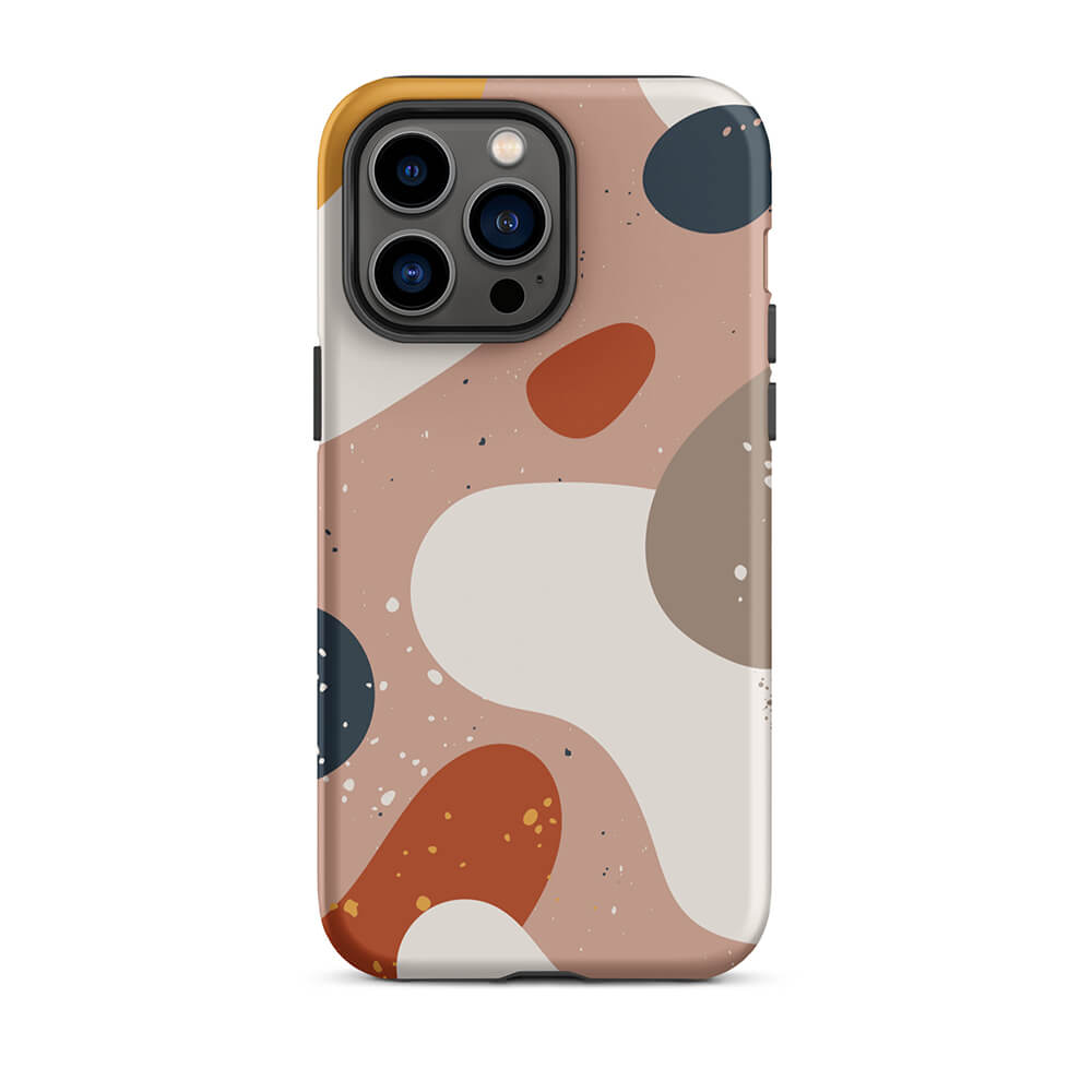 Soft Modern Irregular Abstract Shapes iPhone 14 Pro Max Robust Case