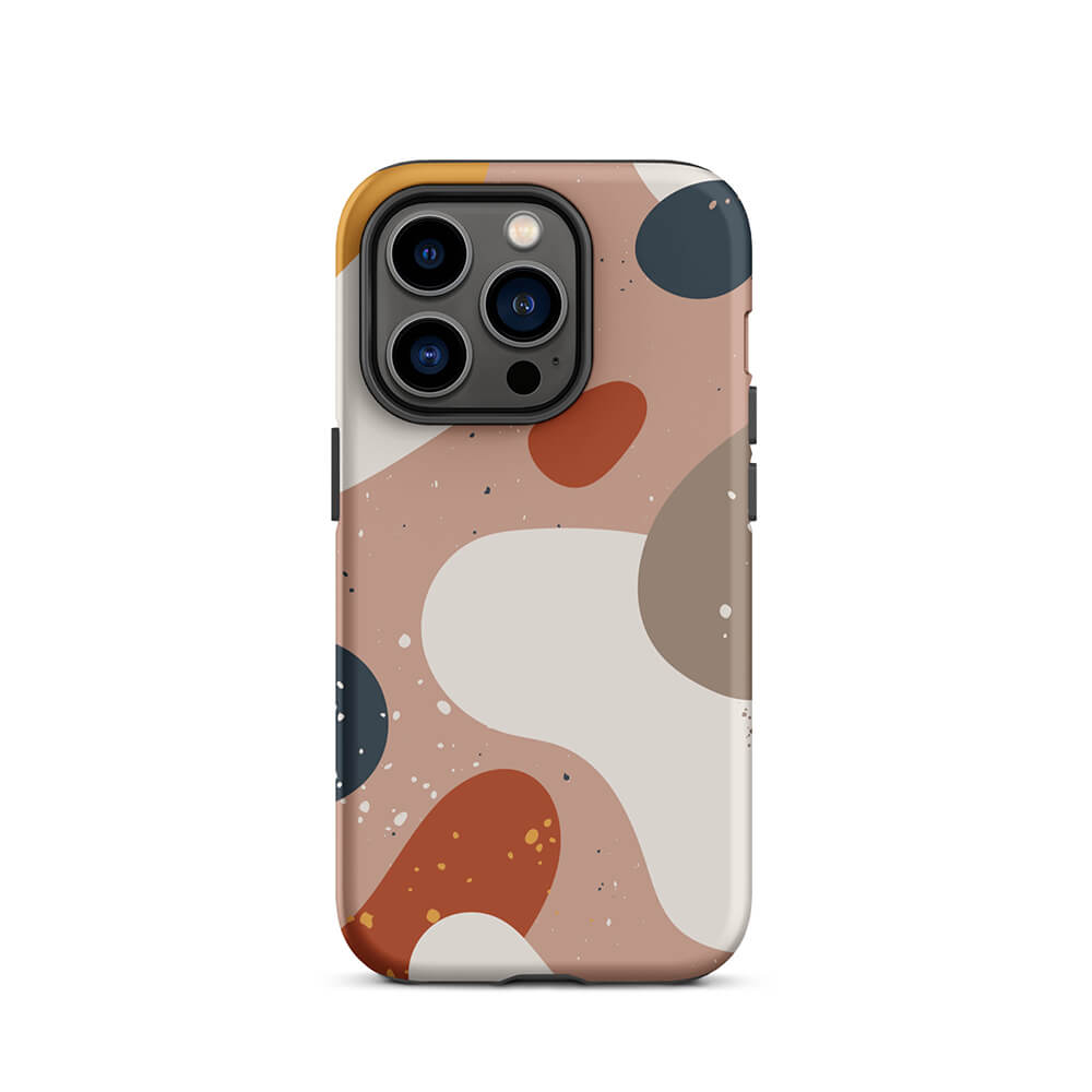 Soft Modern Irregular Abstract Shapes iPhone 14 Pro Robust Case
