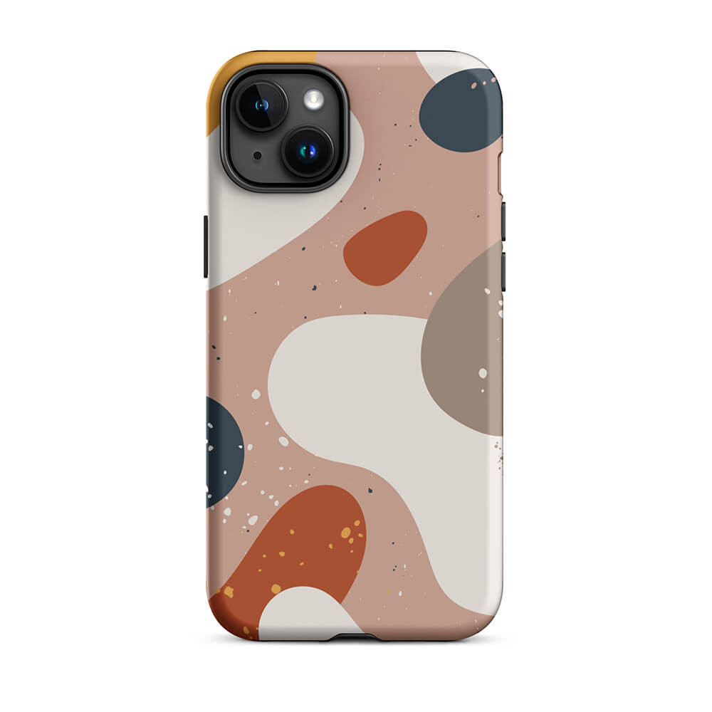 Soft Modern Irregular Abstract Shapes iPhone 15 Plus Robust Case
