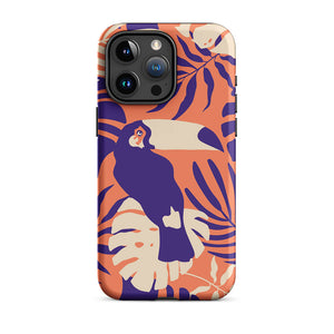 Tropical Toucan Floral Leaves iPhone 15 Pro Max Robust Case