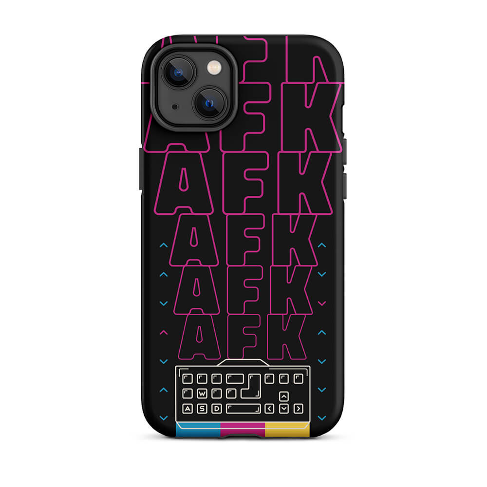 Vintage Pixelated Game Repetitive AFK iPhone 14 Plus Tough Case