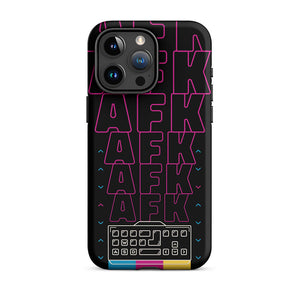Vintage Pixelated Game Repetitive AFK iPhone 15 Pro Max Tough Case