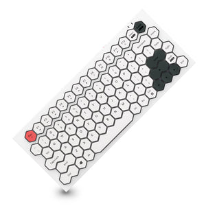White Bluetooth 5.1 Mini Multi-Color Hexagonal Keyboard Membrane Multimedia