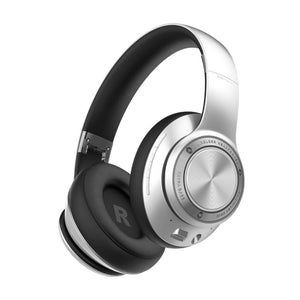 White On-Ear Bluetooth 5.0 Pastel Goth Headphones Mic Foldable