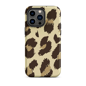 Wild Savanna Leopard Skin Pattern iPhone 14 Pro Max Robust Case