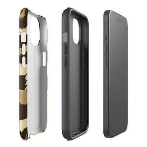 Wild Savanna Leopard Skin Pattern iPhone 15 Robust Case Double-Layer