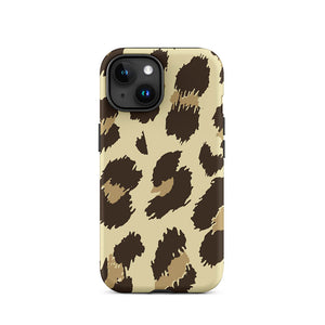 Wild Savanna Leopard Skin Pattern iPhone 15 Robust Case