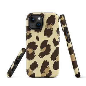 Wild Savanna Leopard Skin Pattern iPhone 15 Robust Case Picture