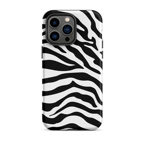 Wildlife Savanna Zebra Skin Pattern iPhone 14 Pro Max Robust Case