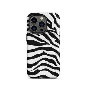 Wildlife Savanna Zebra Skin Pattern iPhone 14 Pro Robust Case