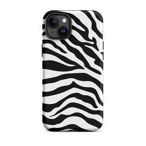 Wildlife Savanna Zebra Skin Pattern iPhone 15 Plus Robust Case