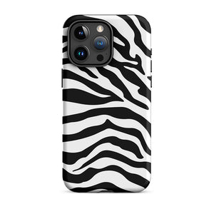 Wildlife Savanna Zebra Skin Pattern iPhone 15 Pro Max Robust Case