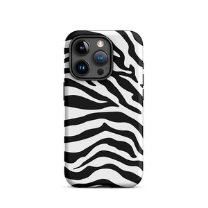 Wildlife Savanna Zebra Skin Pattern iPhone 15 Pro Robust Case