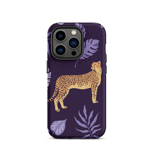 Wildlife Unposed Cheetah Plant Leaves iPhone 14 Pro Robust Case