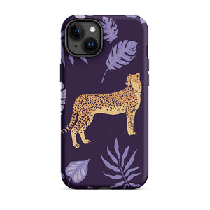 Wildlife Unposed Cheetah Plant Leaves iPhone 15 Plus Robust Case