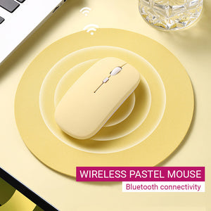 Wireless Bluetooth Minimalist Pastel Mouse 1600 DPI Silent Button