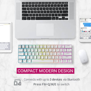 2.4GHz Wireless Compact Modern Design Mechanical Keyboard Tri-Mode RGB
