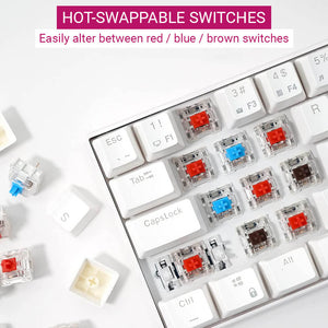 2.4GHz Wireless Compact Modern Mechanical Keyboard Tri-Mode RGB Hot-Swappable MX Switches