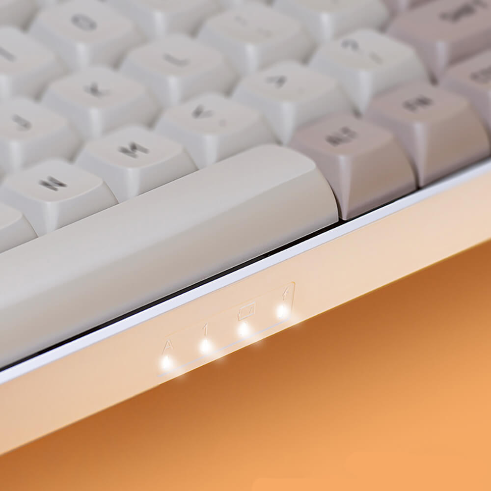 2.4GHz Wireless Cozy Double Color Mechanical Keyboard Gasket Structure LED Indicators